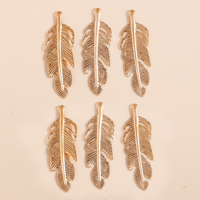 60 bucăți 14*8mm metal cachete model flori frunze brelocuri pandantiv de colier brățară bijuterii diy lucrate manual pentru femei bărbați