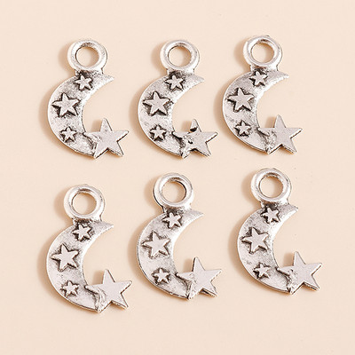 60 bucăți 14*8mm metal cachete model flori frunze brelocuri pandantiv de colier brățară bijuterii diy lucrate manual pentru femei bărbați