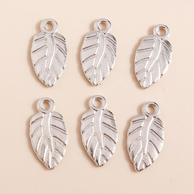 60 bucăți 14*8mm metal cachete model flori frunze brelocuri pandantiv de colier brățară bijuterii diy lucrate manual pentru femei bărbați