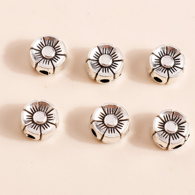 60 bucăți 14*8mm metal cachete model flori frunze brelocuri pandantiv de colier brățară bijuterii diy lucrate manual pentru femei bărbați