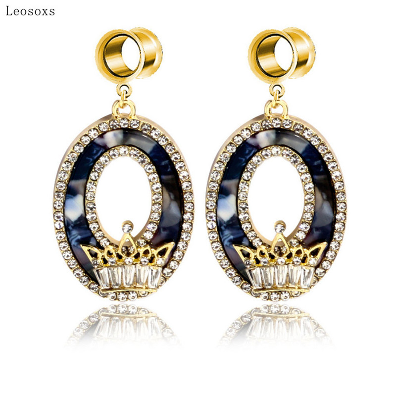 Piercing do ucha Leosoxs, 2 ks, európske a americké šperky s výbuchmi v tvare kvapky vody