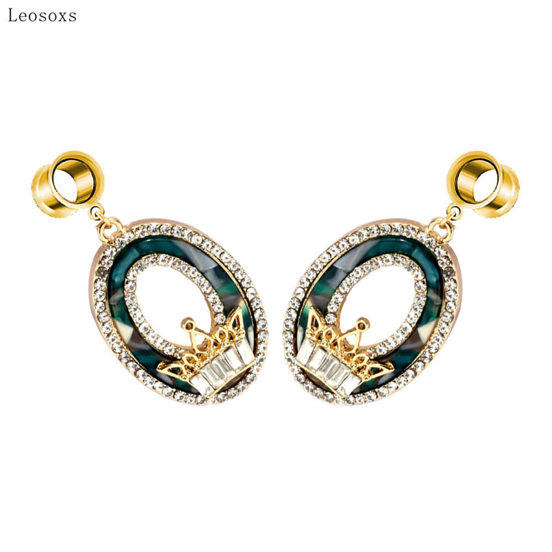 Piercing do ucha Leosoxs, 2 ks, európske a americké šperky s výbuchmi v tvare kvapky vody