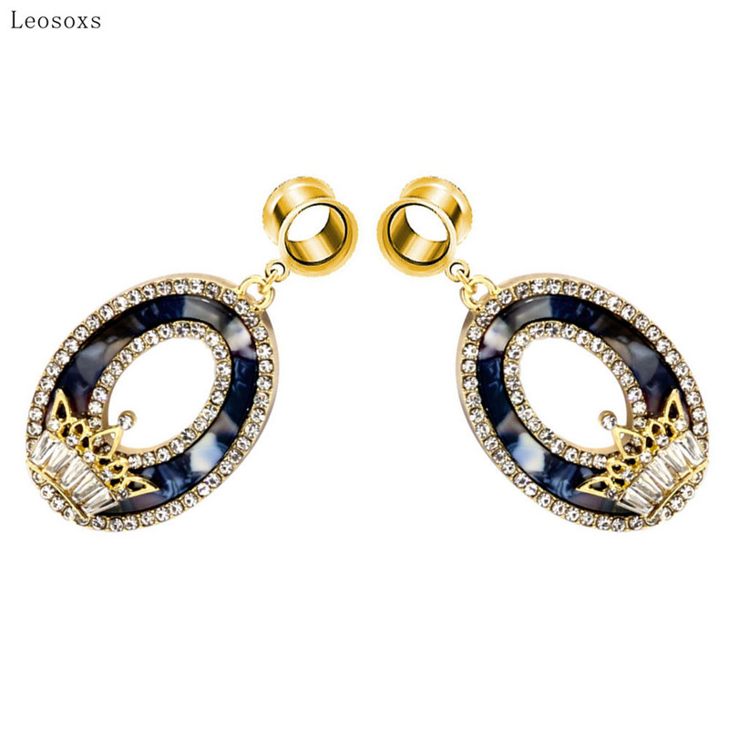 Piercing do ucha Leosoxs, 2 ks, európske a americké šperky s výbuchmi v tvare kvapky vody