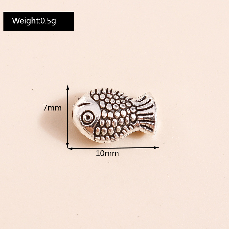 40 buc 10 * 7 mm Bijuterii din argint tibetan Charms Conectori de pește din aliaj Mărgele pentru brățări Confecționarea coliere pandantive Concluzii de bijuterii