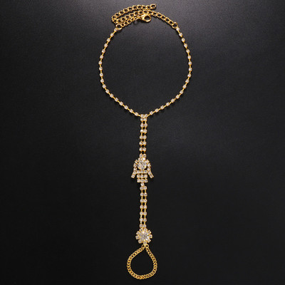 Ventilatoare de piatră, 1 buc Bohomian, cu strasuri, inel pentru gleznă, pentru femei, desculț, sandale, palmier, gleznă, brățară, lanț pentru picioare, bijuterii