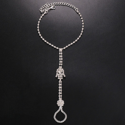 Ventilatoare de piatră, 1 buc Bohomian, cu strasuri, inel pentru gleznă, pentru femei, desculț, sandale, palmier, gleznă, brățară, lanț pentru picioare, bijuterii