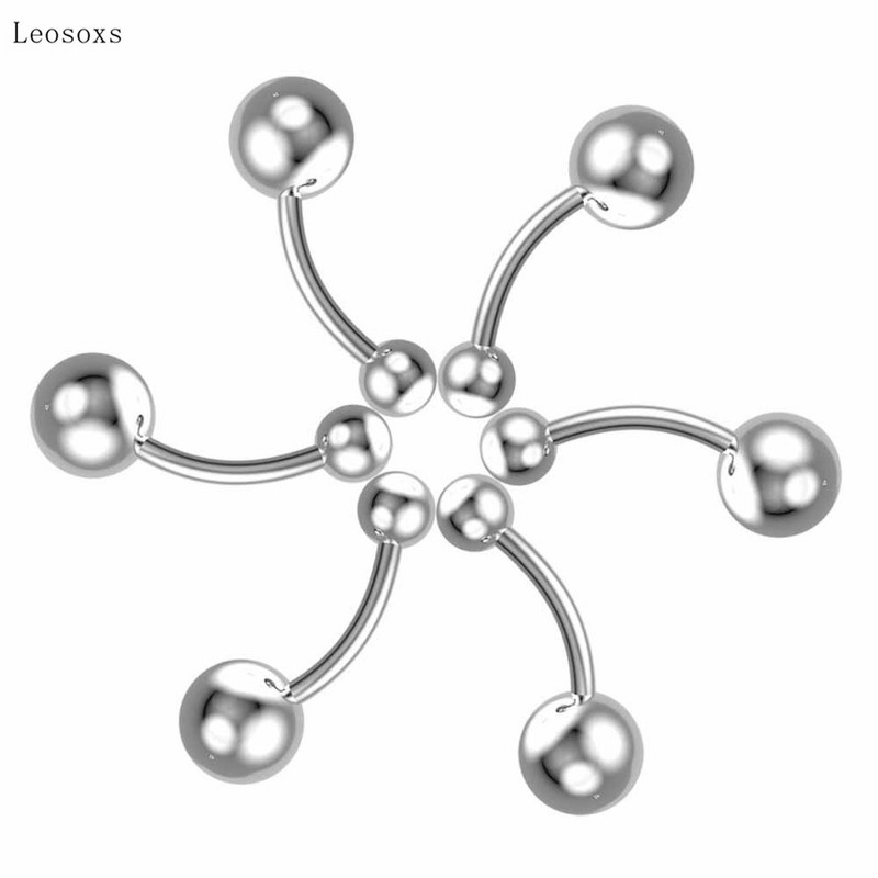 Piercingové šperky Leosoxs 2 ks, nový produkt, obojstranný okrúhly prsteň do pupka