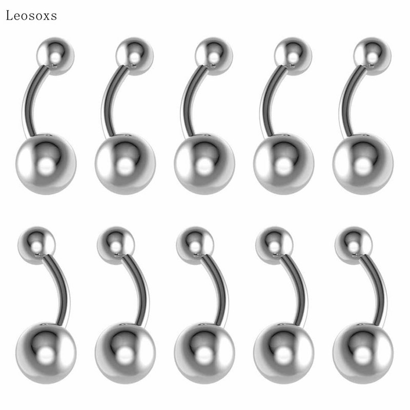 Piercingové šperky Leosoxs 2 ks, nový produkt, obojstranný okrúhly prsteň do pupka