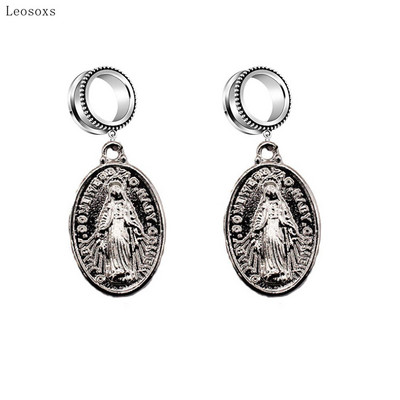 Leosoxs 2vnt Hot Selling Cross Jesus Head Auskarai Skriemulys Ausų stiprintuvas Auskarų vėrimas Papuošalai Europoje ir Amerikoje