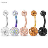 Leosoxs 1 buc. Vânzare fierbinte, dulce și plin, minge cu diamante din oțel inoxidabil, bijuterii pentru piercing pentru unghii pentru buric