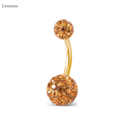 Leosoxs 1 buc. Vânzare fierbinte, dulce și plin, minge cu diamante din oțel inoxidabil, bijuterii pentru piercing pentru unghii pentru buric