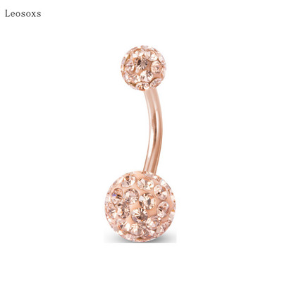 Leosoxs 1 buc. Vânzare fierbinte, dulce și plin, minge cu diamante din oțel inoxidabil, bijuterii pentru piercing pentru unghii pentru buric