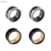 Leosoxs 2 bucăți populare din oțel inoxidabil scripete auriculă bicoloră pe două fețe bijuterii piercing ureche