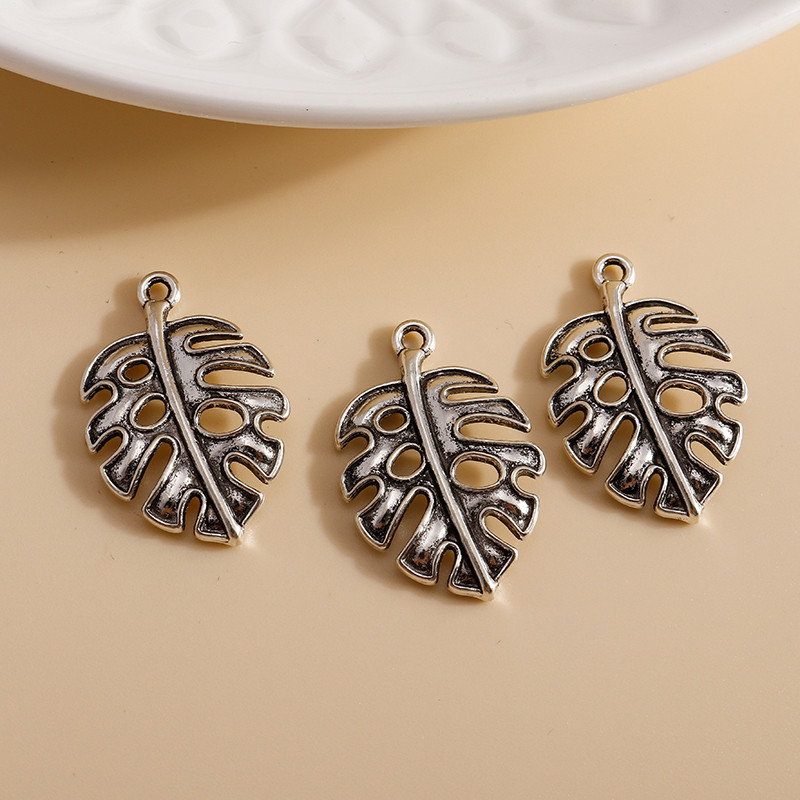 15 bucăți 18*26 mm, culoare argintie antică, frunze de copac, brelocuri potrivite pentru brățări pandantive, coliere, accesorii, fabricare manuală de bijuterii.