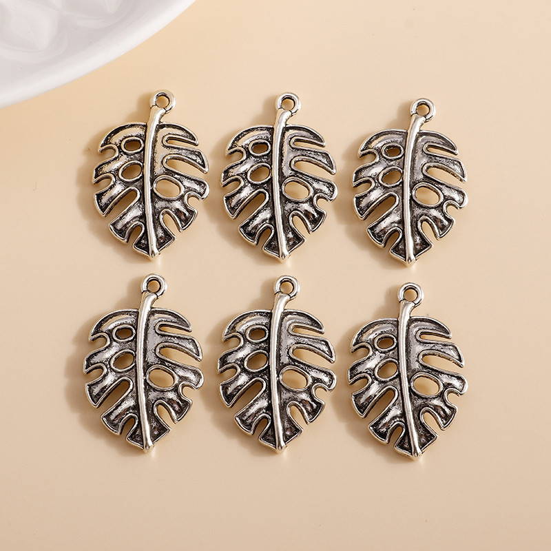 15 bucăți 18*26 mm, culoare argintie antică, frunze de copac, brelocuri potrivite pentru brățări pandantive, coliere, accesorii, fabricare manuală de bijuterii.