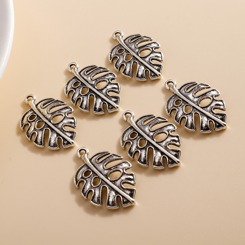 15 bucăți 18*26 mm, culoare argintie antică, frunze de copac, brelocuri potrivite pentru brățări pandantive, coliere, accesorii, fabricare manuală de bijuterii.