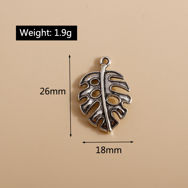 15 bucăți 18*26 mm, culoare argintie antică, frunze de copac, brelocuri potrivite pentru brățări pandantive, coliere, accesorii, fabricare manuală de bijuterii.