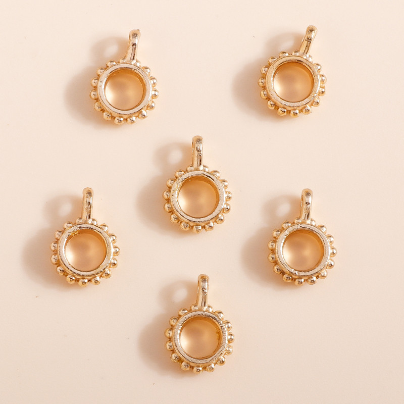 60 de bucăți de culoare aurie, din aliaj, cu găuri mari, mărgele, brelocuri pentru brățări, colier, bijuterii, descoperiri, accesorii pentru bricolaj