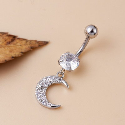 Leosoxs 1 buc. Accesorii pentru piercing pentru buric noi europene și americane Micro Inserție Zircon pandantiv fluture Soare Luna