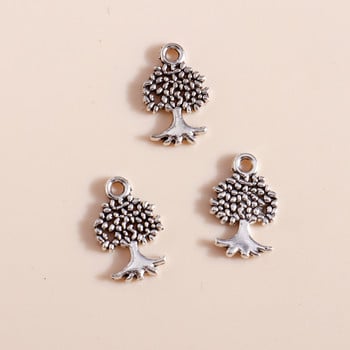 60 бр. 13*8 мм сплав Acorn Oak Tree Charms Life Tree висулка за гривна Колие Ключодържател Изработка на бижута на едро