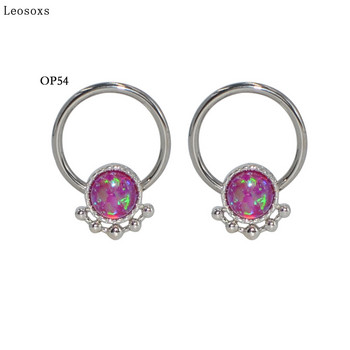 Leosoxs 2 Pcs The New Nose Ring G23 Titanium Card Ball Ear Bone Ring Earring Nose Nail