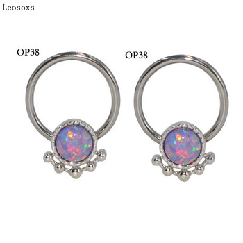 Leosoxs 2 Pcs The New Nose Ring G23 Titanium Card Ball Ear Bone Ring Earring Nose Nail