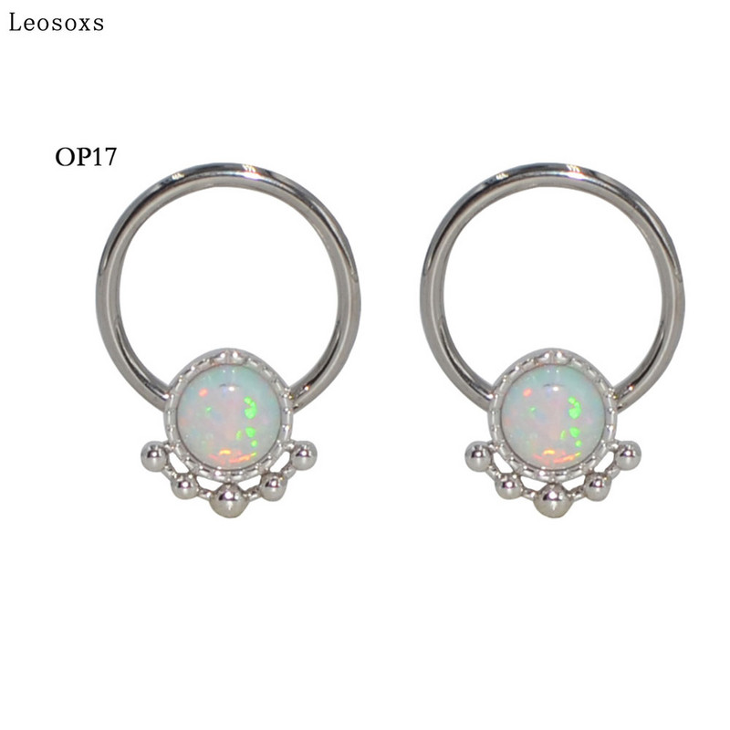 Leosoxs 2 buc. noul inel pentru nas G23 titan card bile ureche inel os cercei nas cui