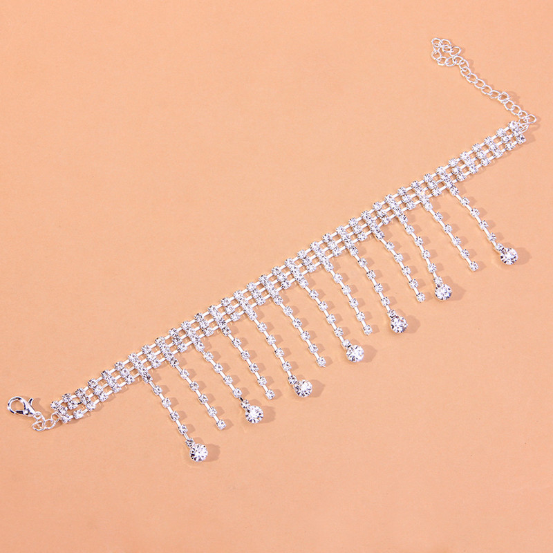 Stonefans brățară picior glezne ciucuri de cristal Boemia desculț Donna pentru femei Sandale accesorii gleznă picior lanț de plajă