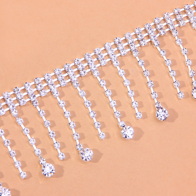 Stonefans brățară picior glezne ciucuri de cristal Boemia desculț Donna pentru femei Sandale accesorii gleznă picior lanț de plajă