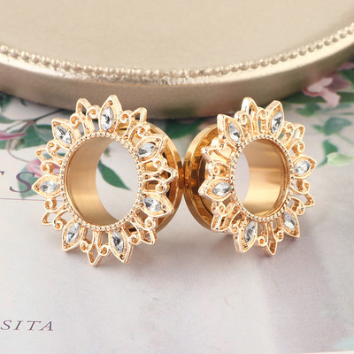 Leosoxs 1 pereche dopuri pentru urechi din oțel inoxidabil, tuneluri, cercei cu lobi, Piercing Oreja, expansori pentru urechi, calibre, piercing pentru corp, bijuterii noi