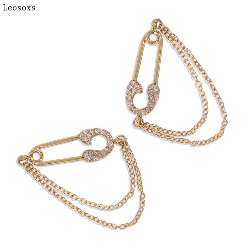 Leosoxs, 2 bucăți, cercei mici și rafinați cu ciucuri, din hârtie cu lanț simplu, europeni și americani