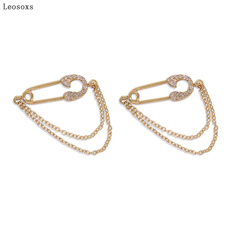 Leosoxs, 2 bucăți, cercei mici și rafinați cu ciucuri, din hârtie cu lanț simplu, europeni și americani