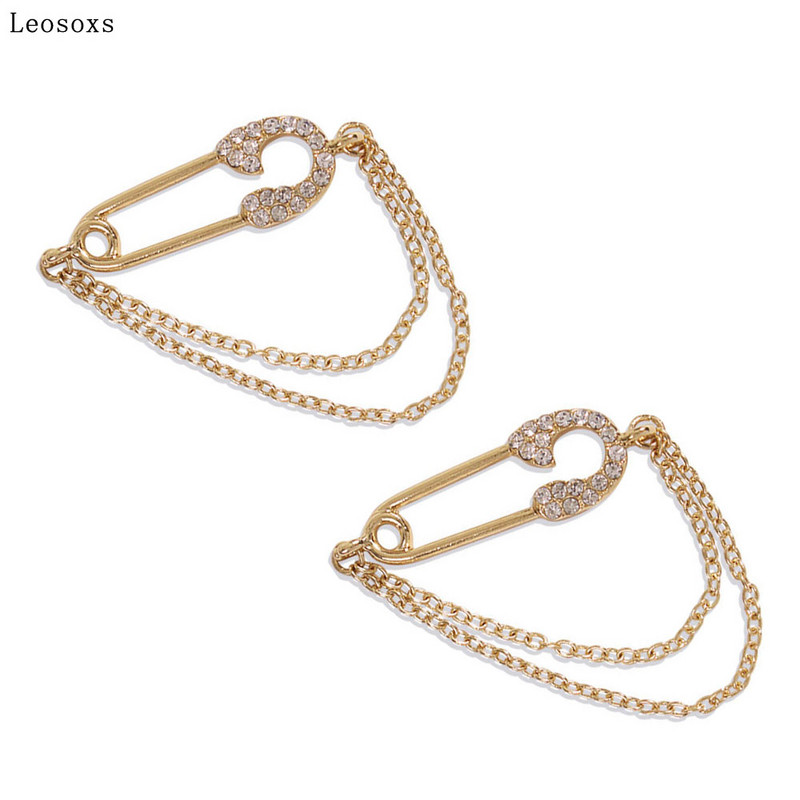 Leosoxs, 2 bucăți, cercei mici și rafinați cu ciucuri, din hârtie cu lanț simplu, europeni și americani