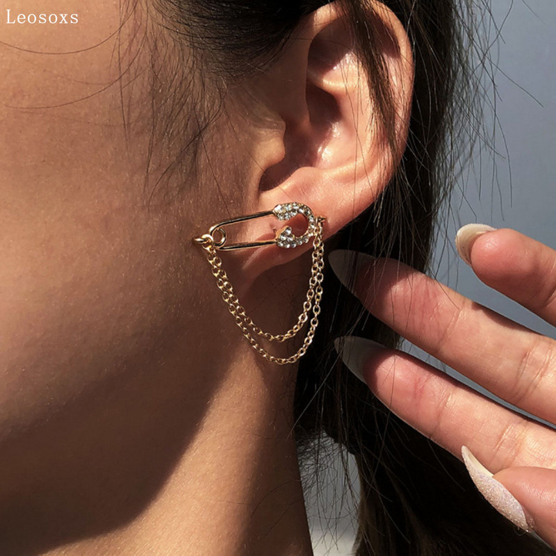 Leosoxs, 2 bucăți, cercei mici și rafinați cu ciucuri, din hârtie cu lanț simplu, europeni și americani