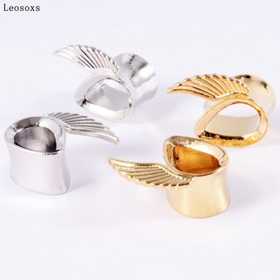 Leosoxs 2db Divatos és igényes Angel Wings fültágító rozsdamentes acél fültágító 6-16mm emberi test piercing ékszer