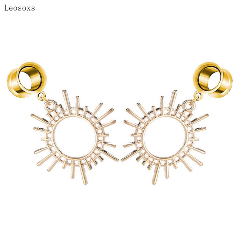 Leosoxs 2 buc Bijuterii piercing urechi soare geometrice europene și americane Creative Gear