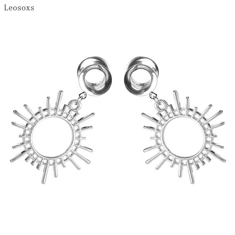 Leosoxs 2 buc Bijuterii piercing urechi soare geometrice europene și americane Creative Gear