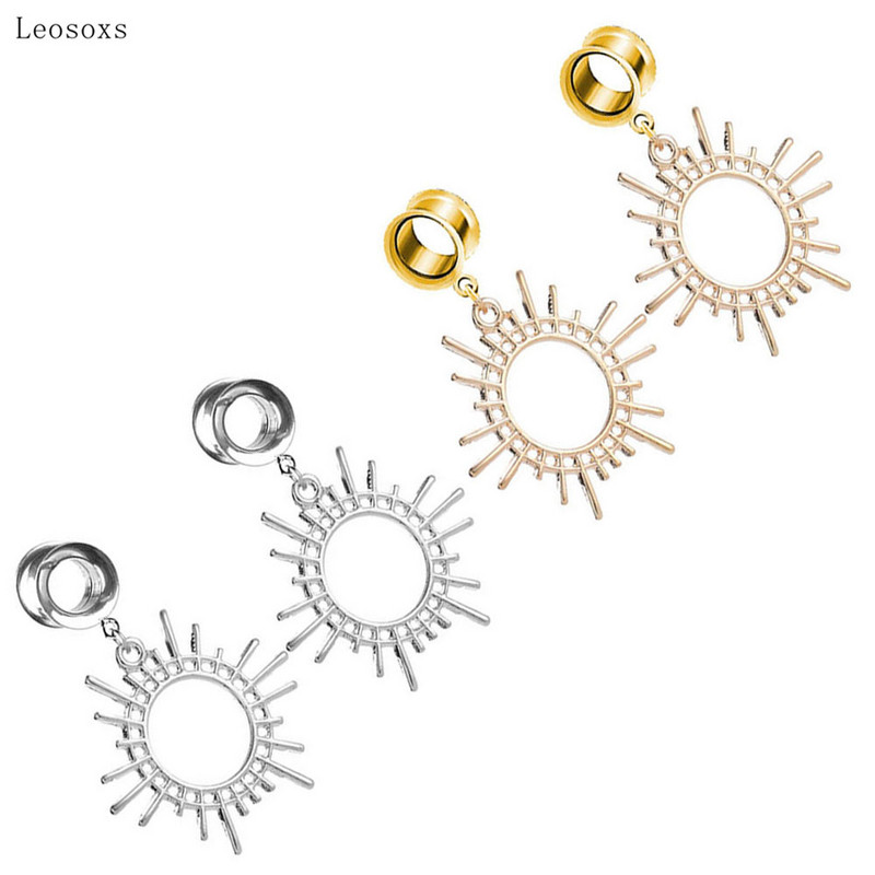Leosoxs 2 buc Bijuterii piercing urechi soare geometrice europene și americane Creative Gear