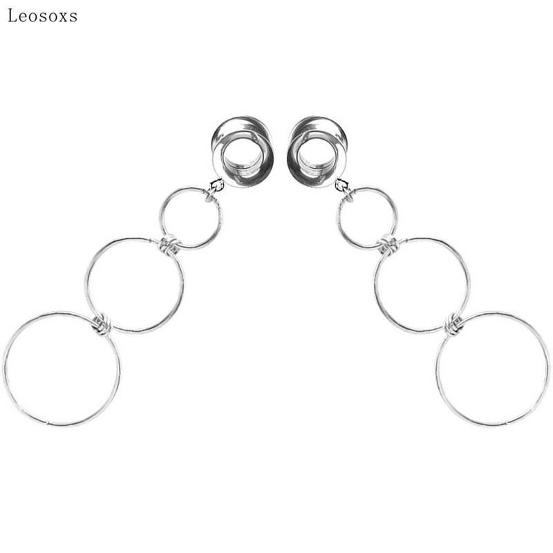 Leosoxs 2db európai és amerikai új fülbevaló Retro Sun eltúlzott kör medál fülerősítő piercing ékszer