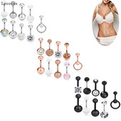 Leosoxs 9 buc. Combinație de costum nou 9 în 1 unghii acrilice cu sclipici mixte pentru buric