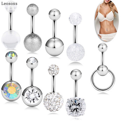 Leosoxs 9 buc. Combinație de costum nou 9 în 1 unghii acrilice cu sclipici mixte pentru buric