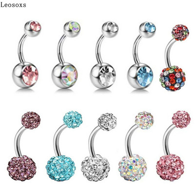 Leosoxs Hot Selling Човешка пункция 4-8 части Комплект от неръждаема стомана ПЪПЪН ПРЪСТЕНИ ЗА КОРЕМ