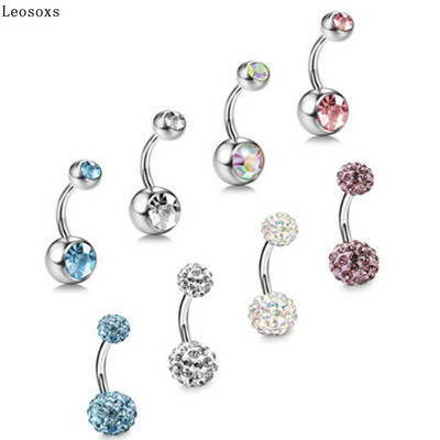 Leosoxs, vânzări fierbinți, puncție umană, set de 4-8 bucăți, inele de buric din oțel inoxidabil