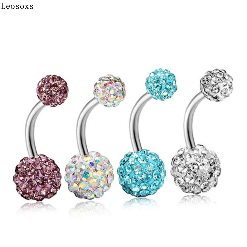 Leosoxs, vânzări fierbinți, puncție umană, set de 4-8 bucăți, inele de buric din oțel inoxidabil