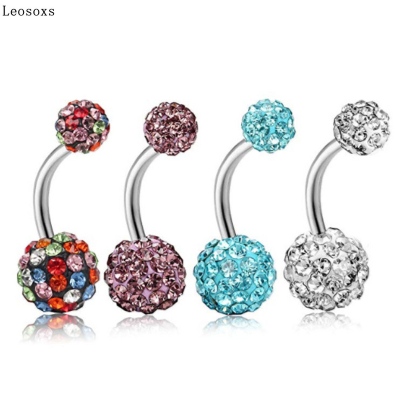 Leosoxs, vânzări fierbinți, puncție umană, set de 4-8 bucăți, inele de buric din oțel inoxidabil