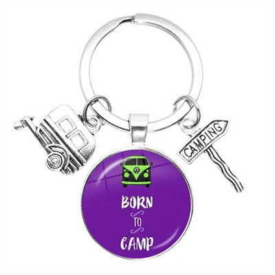 Nouă sosire Vintage Hippie semn de pace Van autobuz breloc modă bărbați femei geantă mașină pandantiv breloc inel suport bijuterii