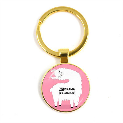 2022 la modă Animal Lama Alpaca Artă Poză Breloc Drăguț Casual Oaie Sticla Cabochon Breloc Cadou cuplu