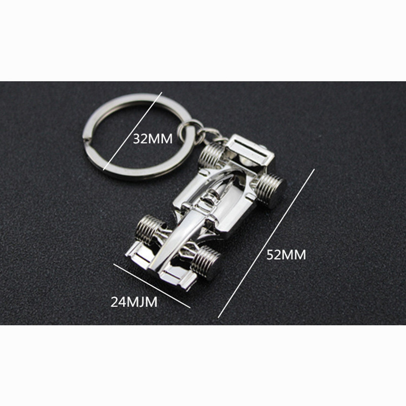 Breloc F1 Curse Activitate Cadou Personalitate Pandantiv Cataramă cheie Lanț pentru mașină Bijuterii pentru bărbați Breloc de culoare argintie poate fi gravat