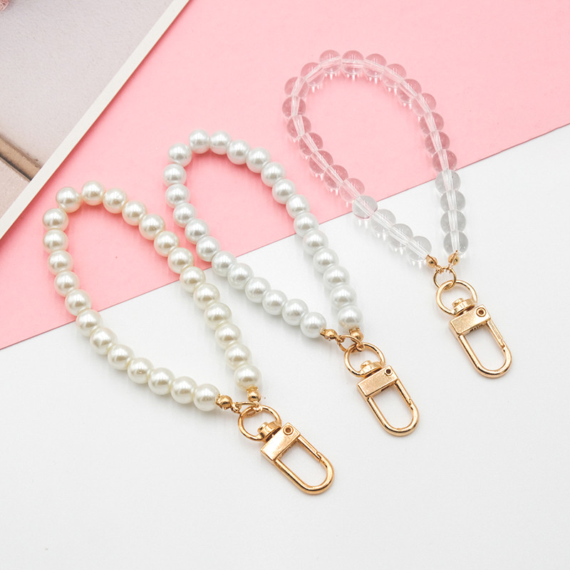 Bijuterii la modă Lanț de perle 3 culori pentru femei Lanț de chei Rucsac Pandantiv cheie Brelocuri Accesorii Breloc Cadouri cu farmec