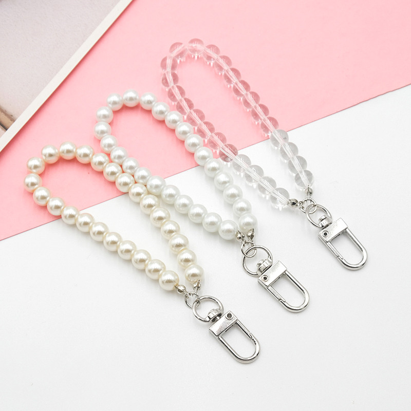 Bijuterii la modă Lanț de perle 3 culori pentru femei Lanț de chei Rucsac Pandantiv cheie Brelocuri Accesorii Breloc Cadouri cu farmec